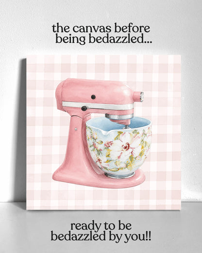 Pink Kitchen Mixer Bedazzle Canvas Kit