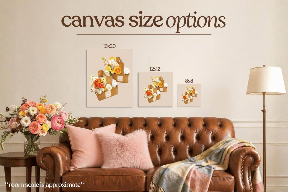 Coffee and Flowers Bedazzle Canvas Kit