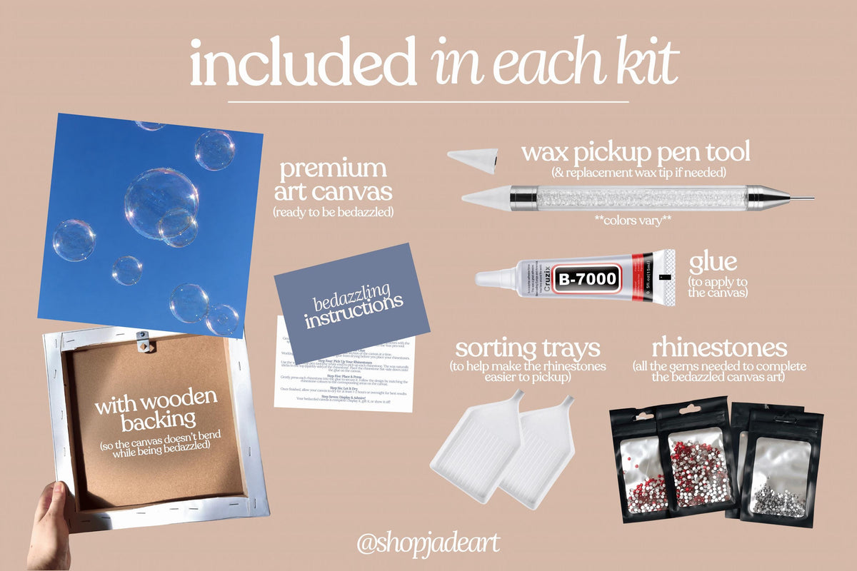 Bubbles Bedazzle Canvas Kit