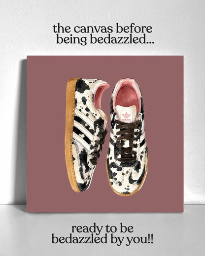 Cow Sneakers Bedazzle Canvas Kit