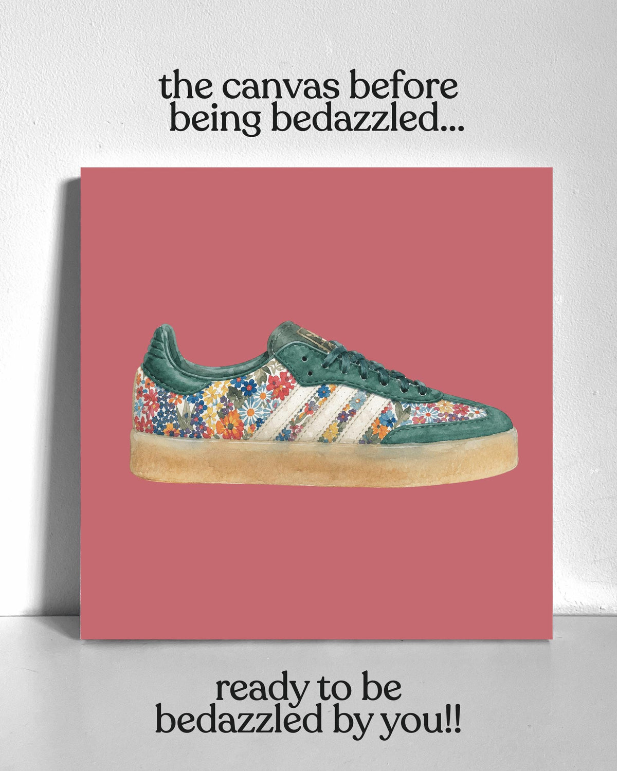 Flower Sneaker Bedazzle Canvas Kit