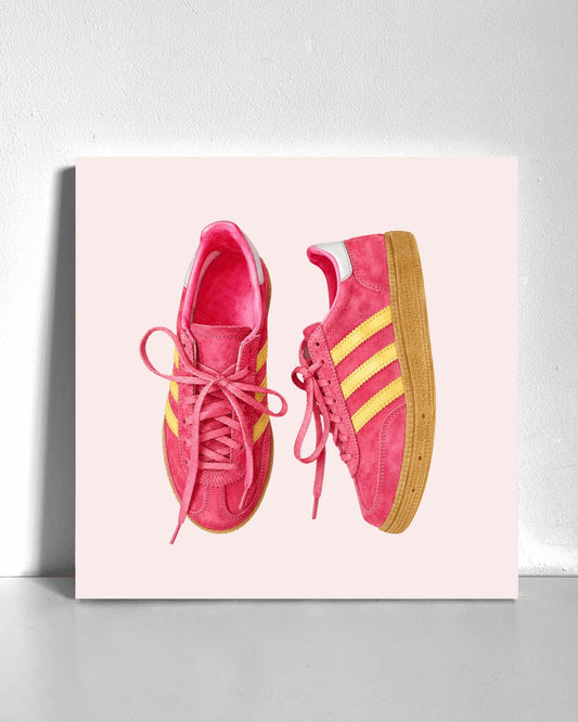 Pink Sneakers Bedazzle Canvas Kit