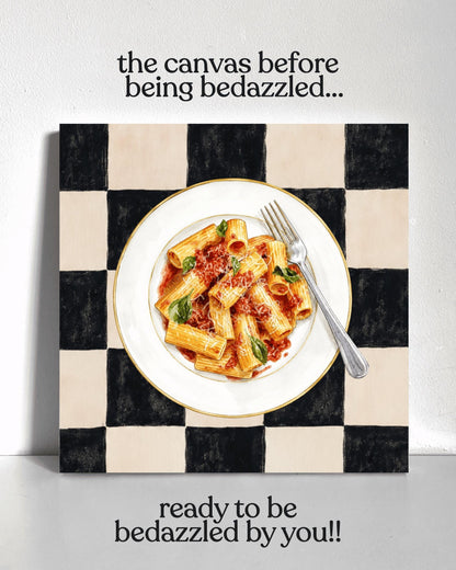 Pasta Dish Bedazzle Canvas Kit