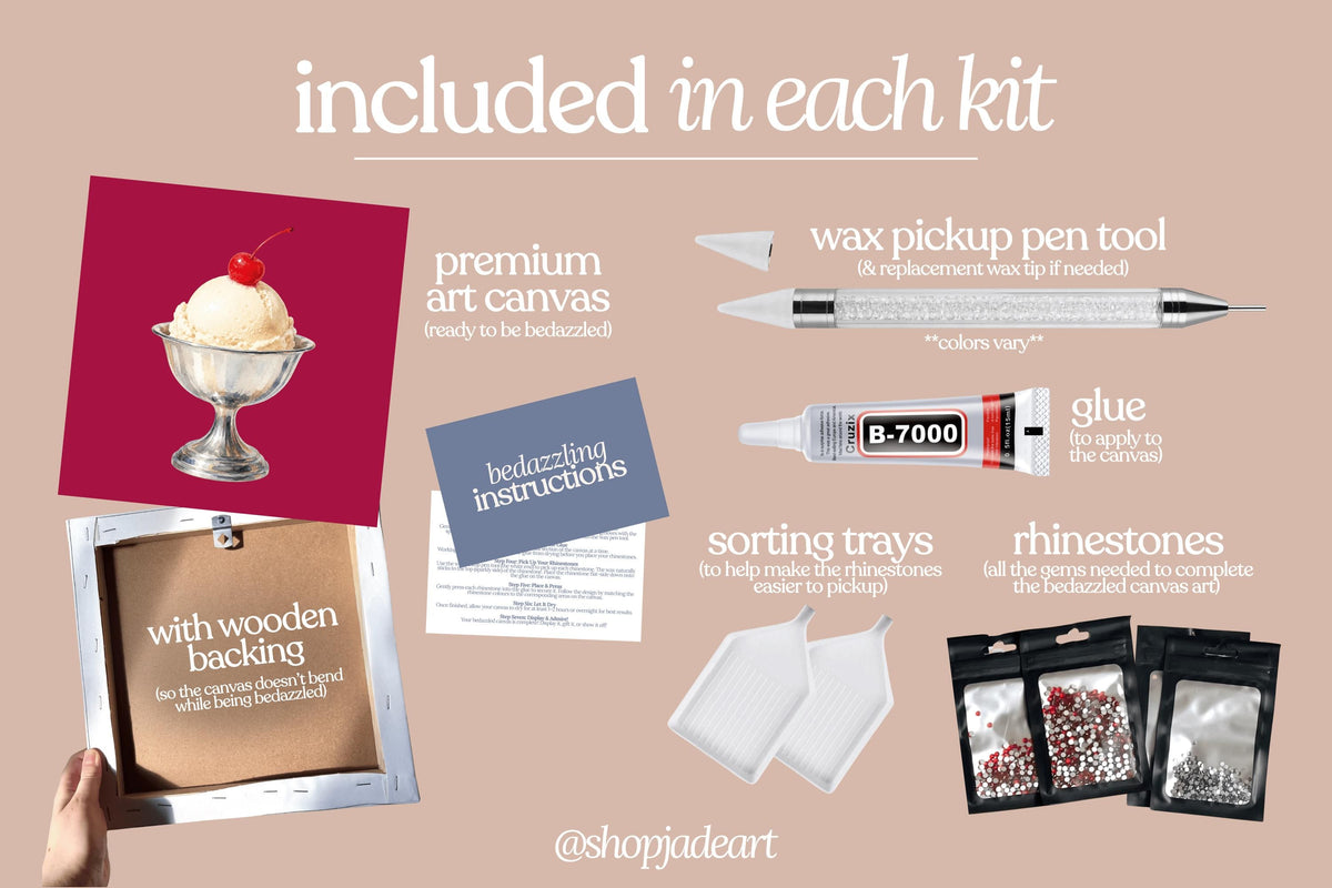 Sundae Bedazzle Canvas Kit