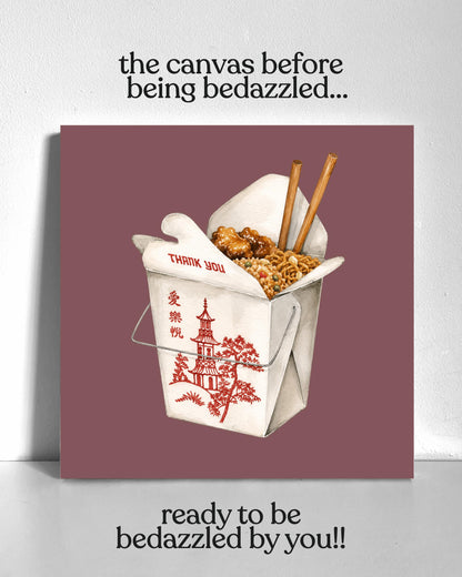 Chinese Food Takeout Bedazzle Canvas Kit
