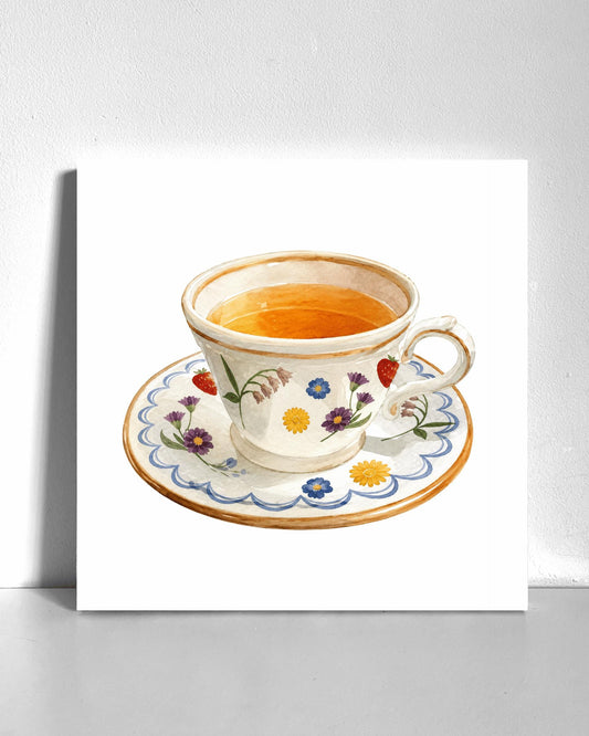 Tea Cup Bedazzle Canvas Kit