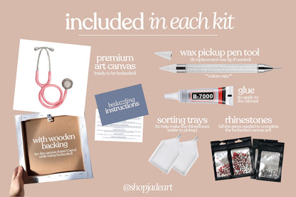 Stethoscope Bedazzle Canvas Kit