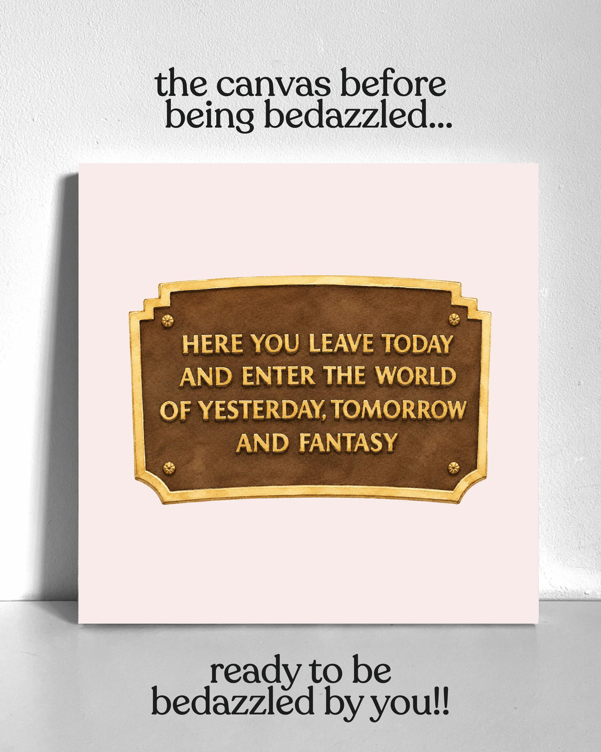 Park Sign Bedazzle Canvas Kit