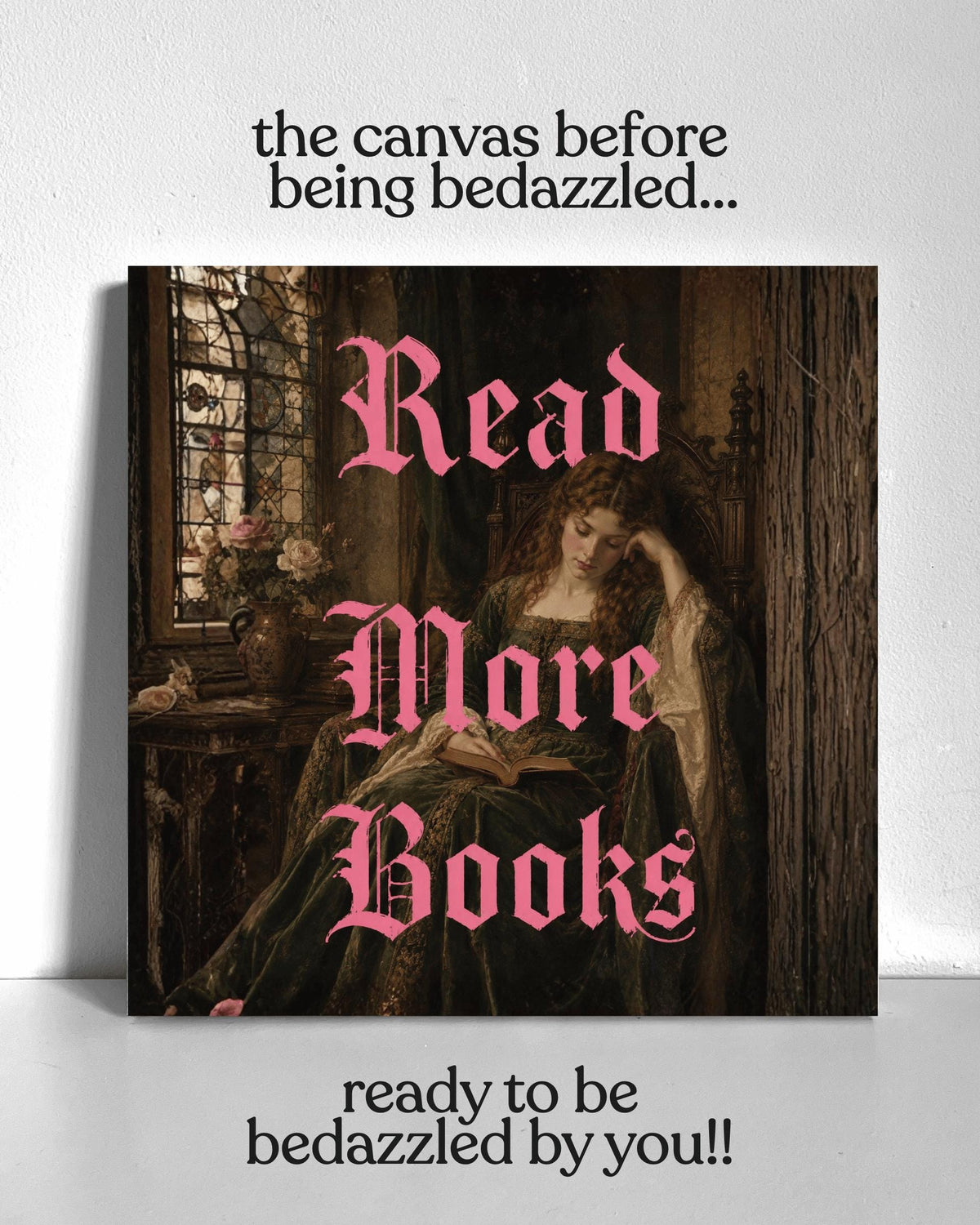 Medieval Reading Bedazzle Canvas Kit