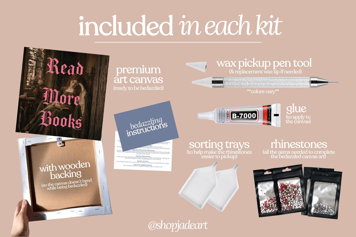 Medieval Reading Bedazzle Canvas Kit