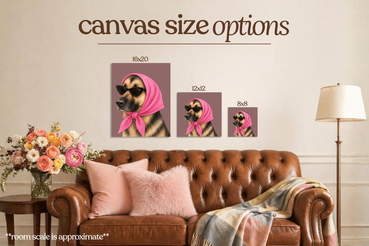 Stylish German Shepard Bedazzle Canvas Kit