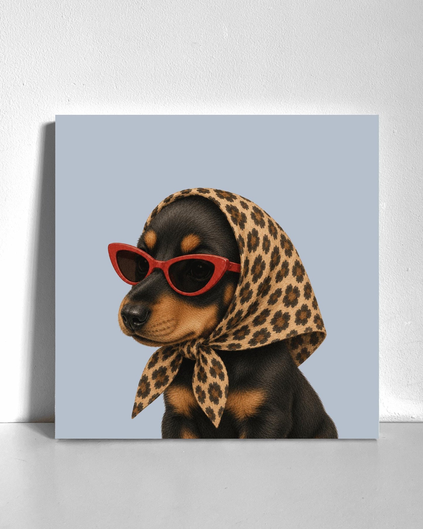 Stylish Dachshund Puppy Bedazzle Canvas Kit