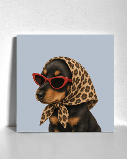 Stylish Dachshund Puppy Bedazzle Canvas Kit