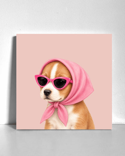 Stylish Beagle Puppy Bedazzle Canvas Kit