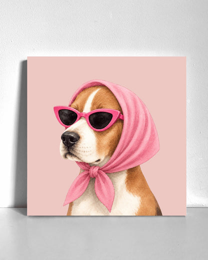 Stylish Beagle Bedazzle Canvas Kit