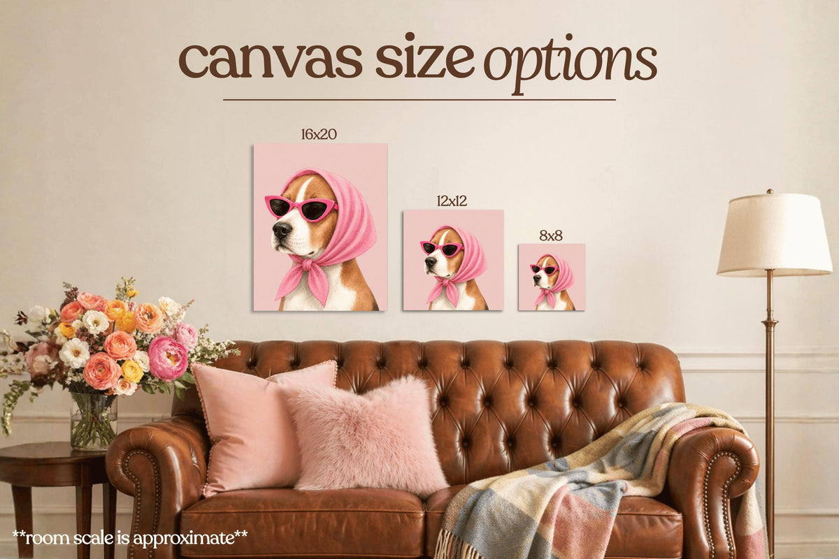 Stylish Beagle Bedazzle Canvas Kit