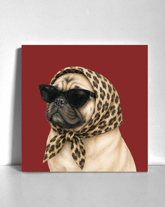 Stylish Pug Bedazzle Canvas Kit
