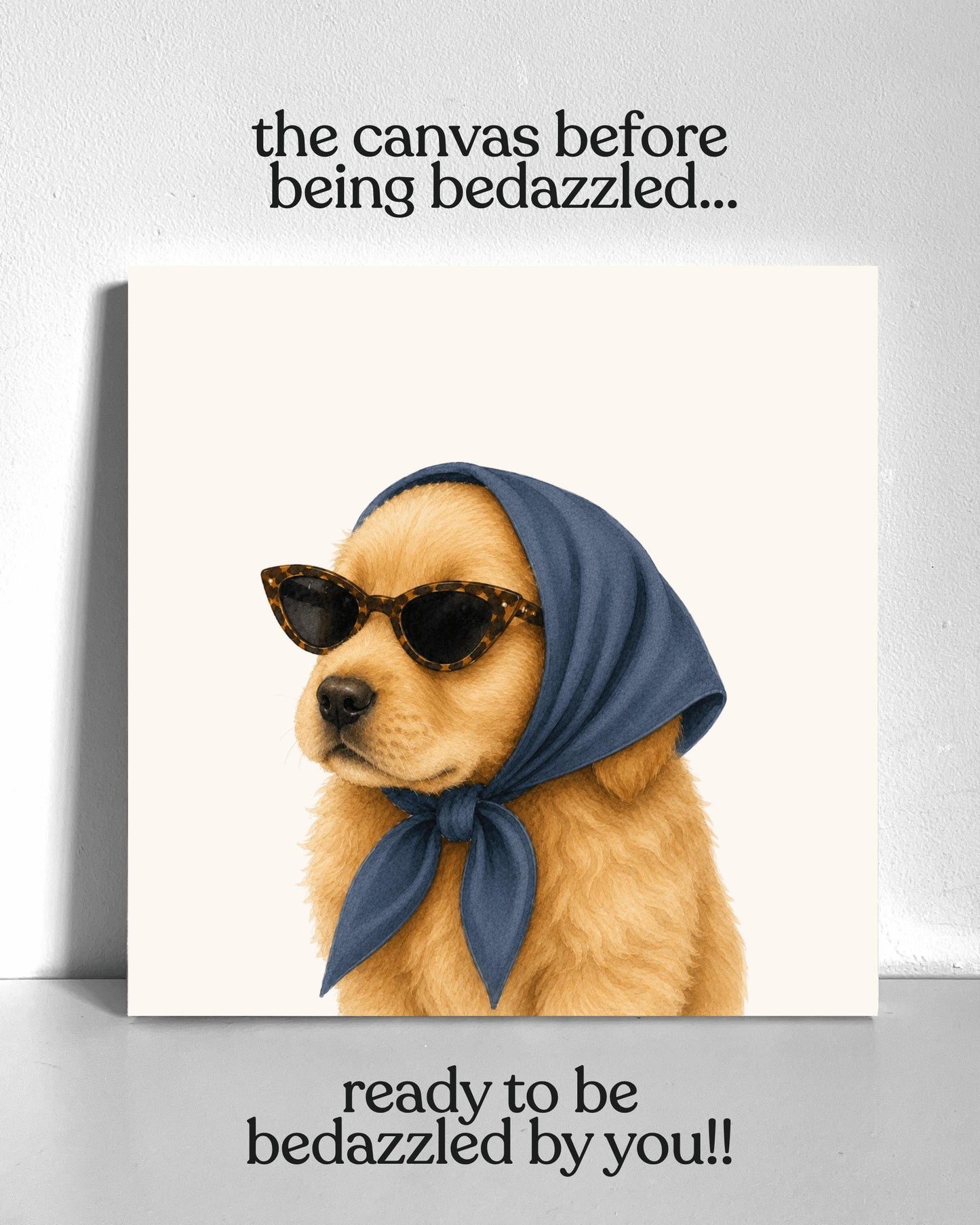 Stylish Cocker Spaniel Puppy Bedazzle Canvas Kit