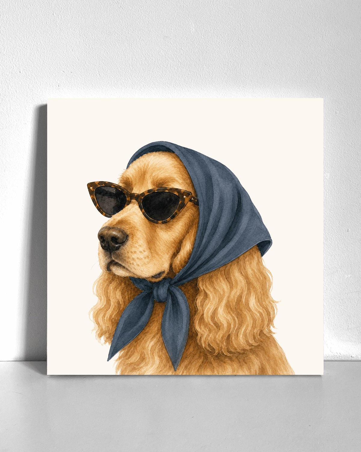 Stylish Cocker Spaniel Bedazzle Canvas Kit