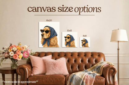 Stylish Cocker Spaniel Bedazzle Canvas Kit