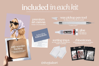 Stylish Cavapoo Bedazzle Canvas Kit