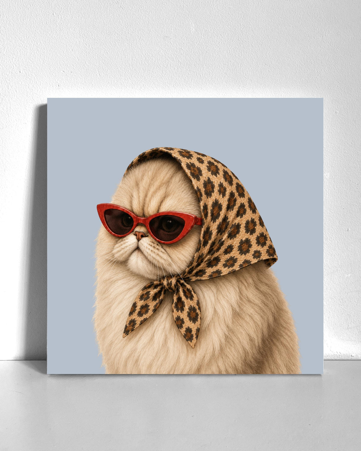 Stylish Persian Cat Bedazzle Canvas Kit