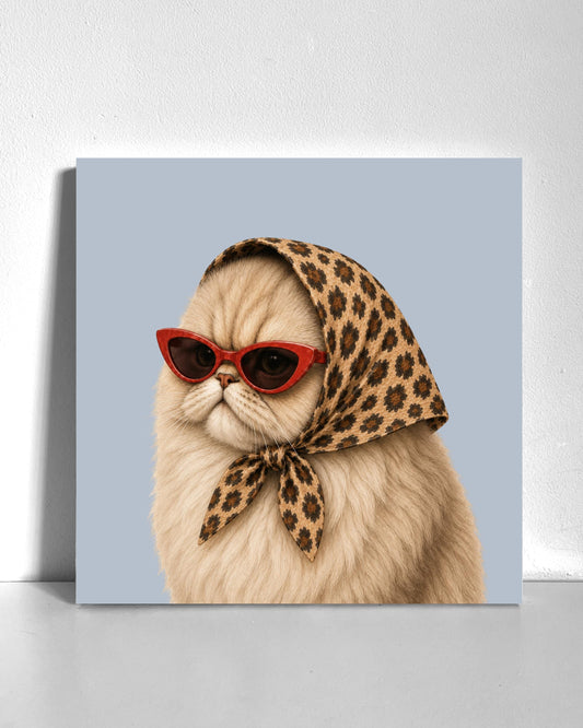 Stylish Persian Cat Bedazzle Canvas Kit
