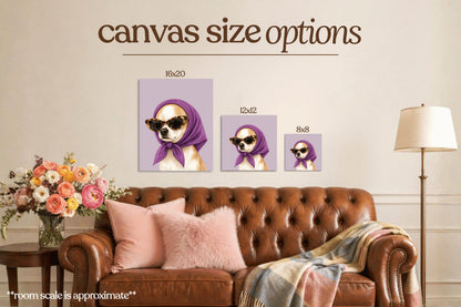 Stylish Chihuahua Bedazzle Canvas Kit