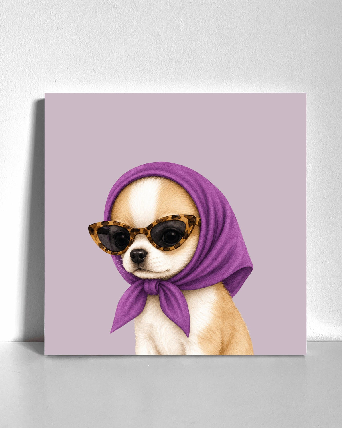 Stylish Chihuahua Puppy Bedazzle Canvas Kit
