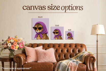 Stylish Bengal Cat Bedazzle Canvas Kit