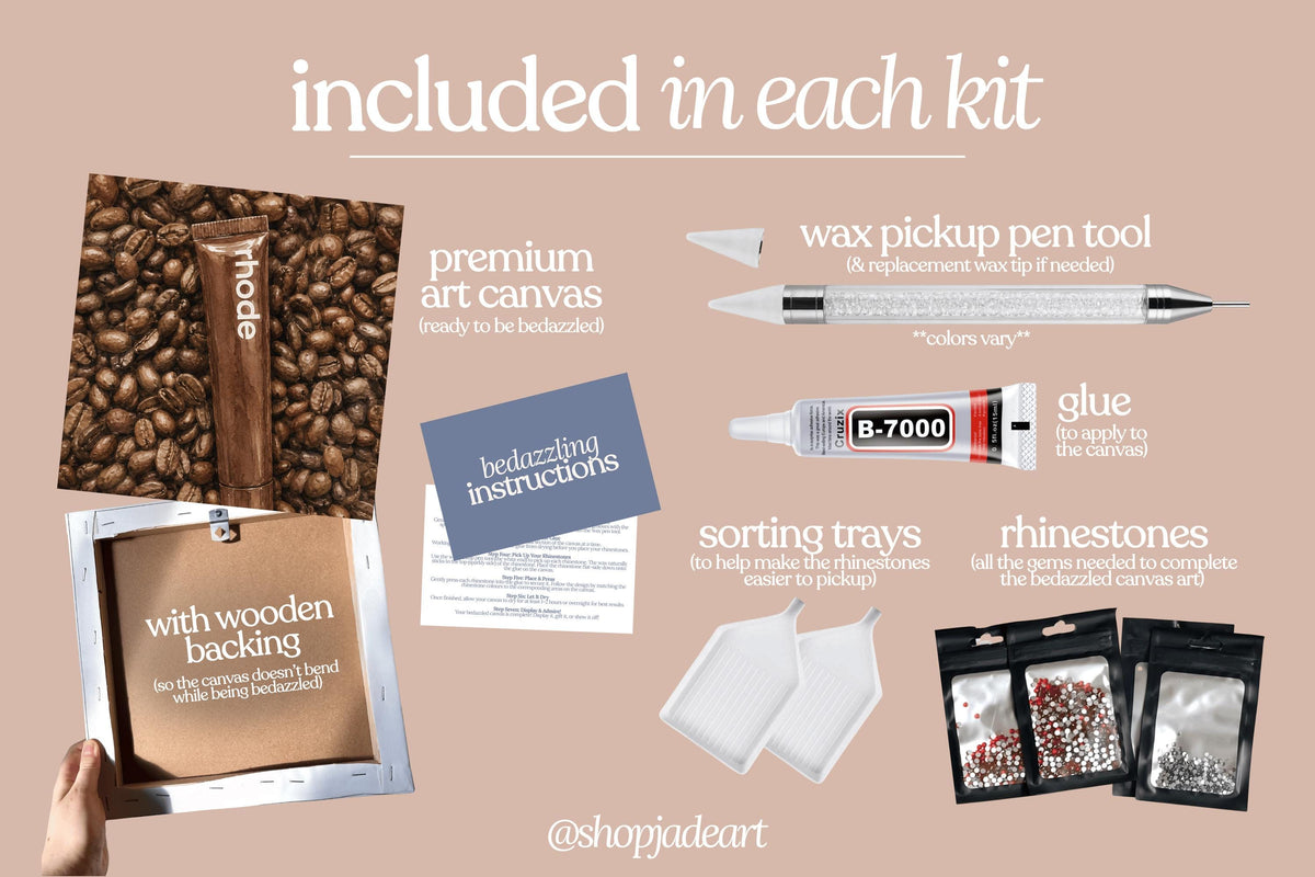 Coffee Rhode Bedazzle Canvas Kit