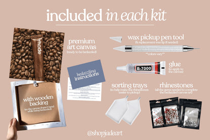 Coffee Rhode Bedazzle Canvas Kit