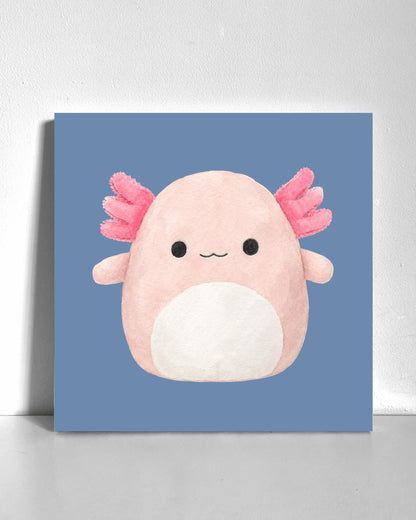 Axolotl Squish Plushie Bedazzle Canvas Kit