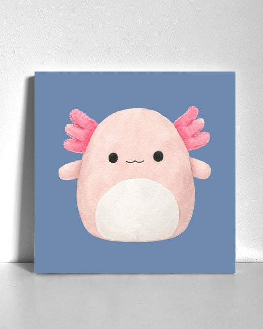 Axolotl Squish Plushie Bedazzle Canvas Kit