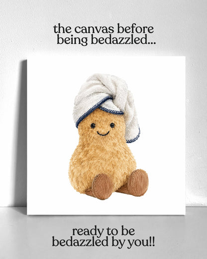 Peanut Spa Plushie Bedazzle Canvas Kit