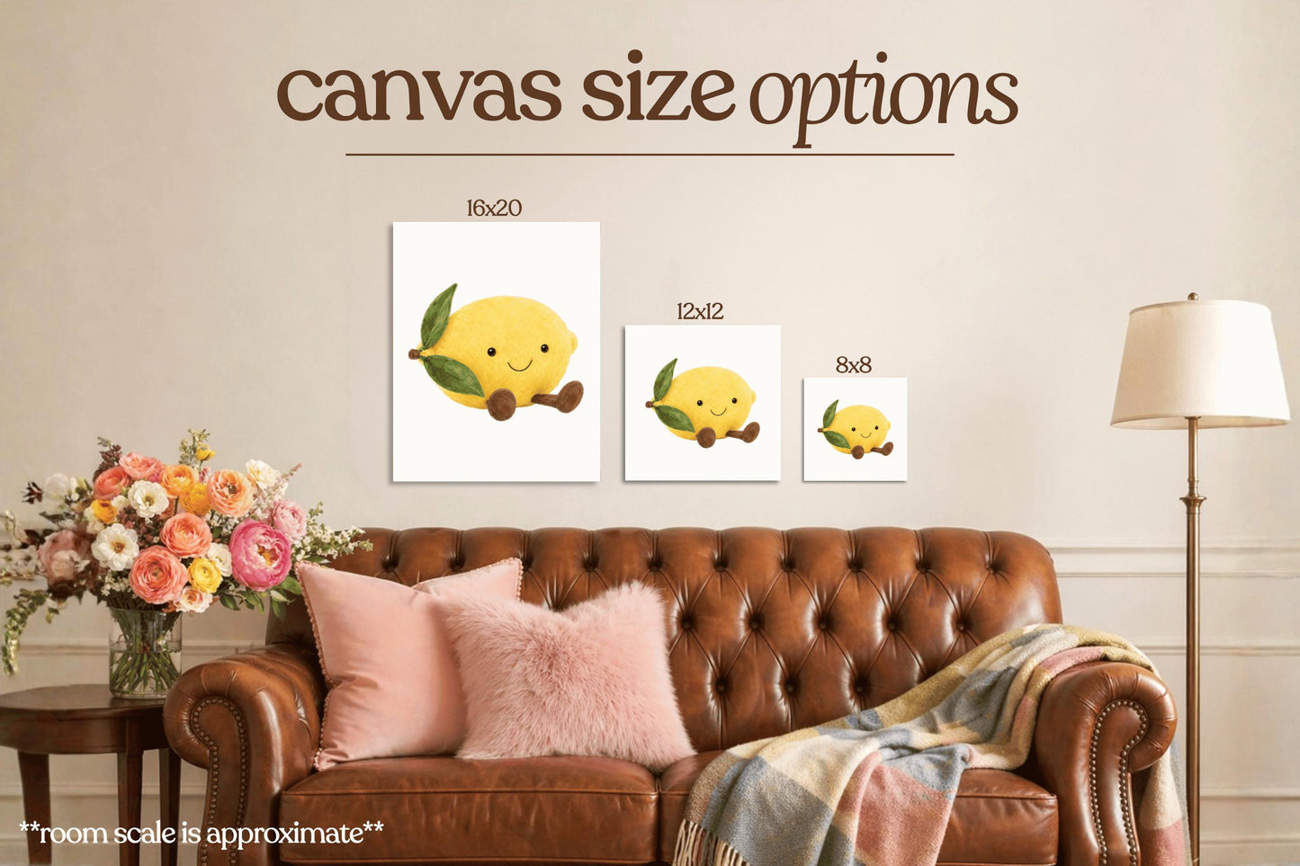 Lemon Plushie Bedazzle Canvas Kit