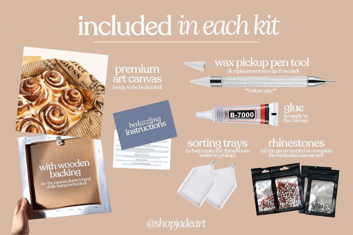 Cinnamon Buns Bedazzle Canvas Kit