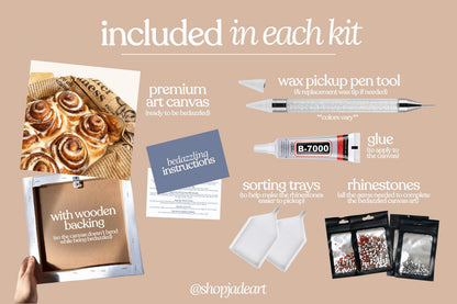 Cinnamon Buns Bedazzle Canvas Kit