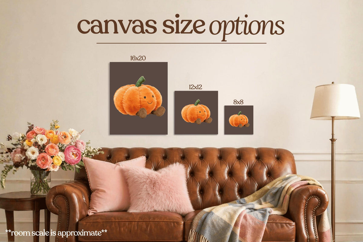 Pumpkin Plushie Bedazzle Canvas Kit