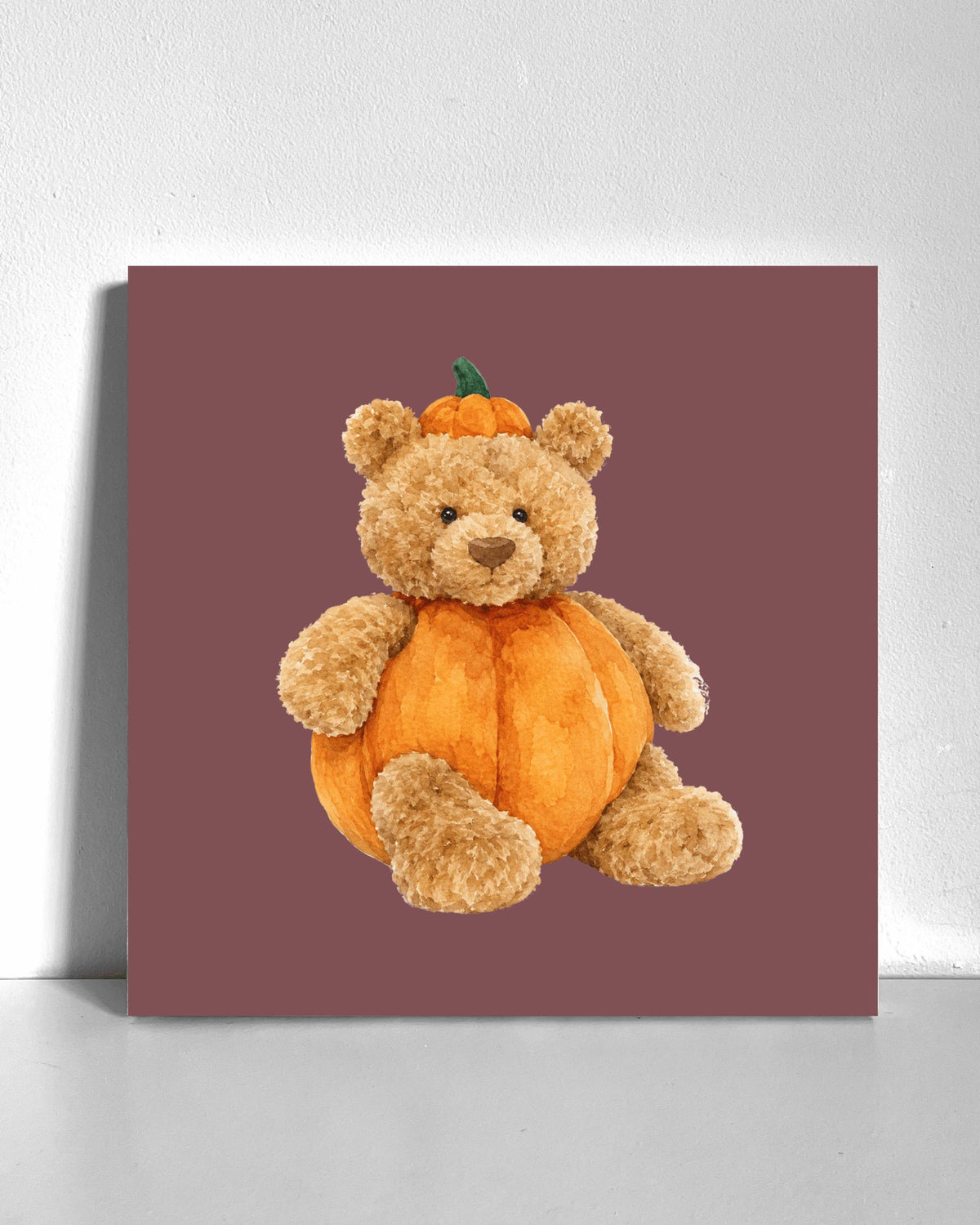 Pumpkin Teddy Bear Bedazzle Canvas Kit