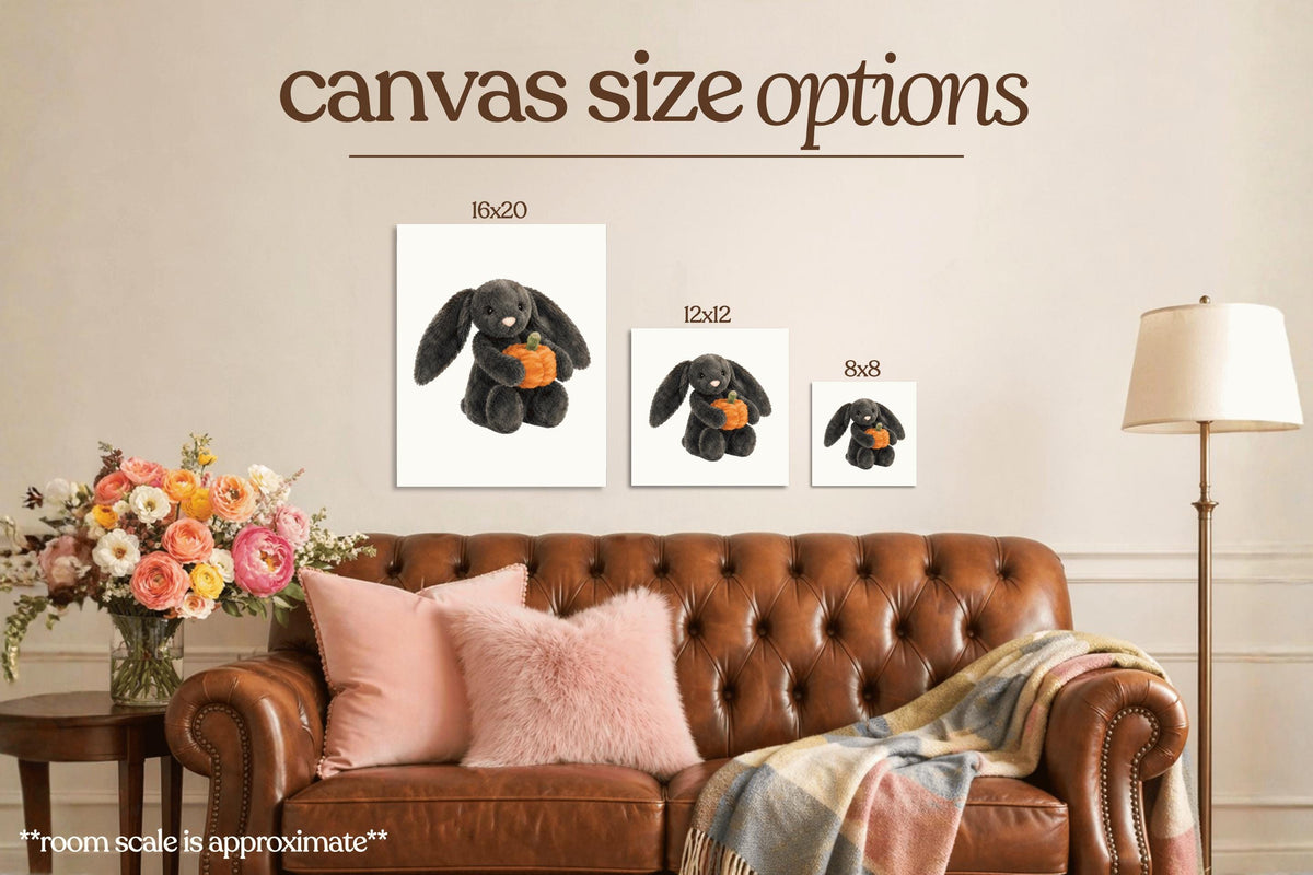 Bunny Pumpkin Plushie Bedazzle Canvas Kit
