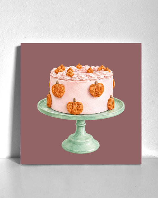 Pumpkin Party Cake Bedazzle Canvas Kit