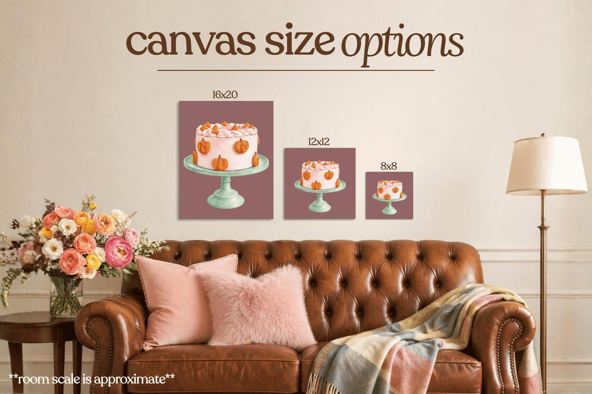 Pumpkin Party Cake Bedazzle Canvas Kit
