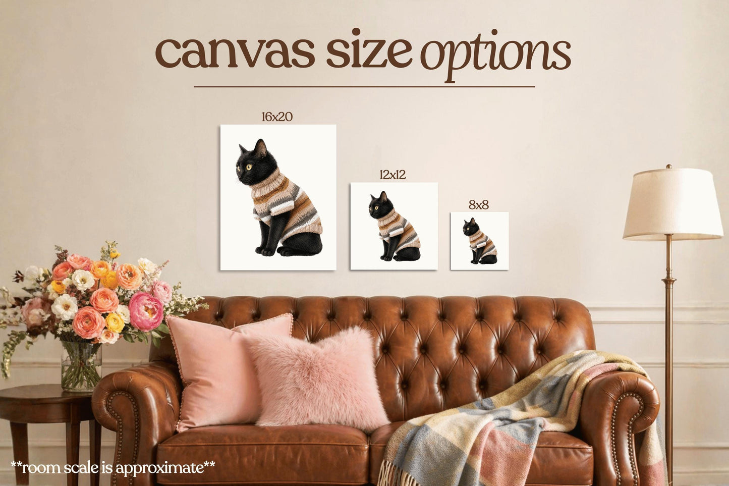 Black Cozy Cat Bedazzle Canvas Kit