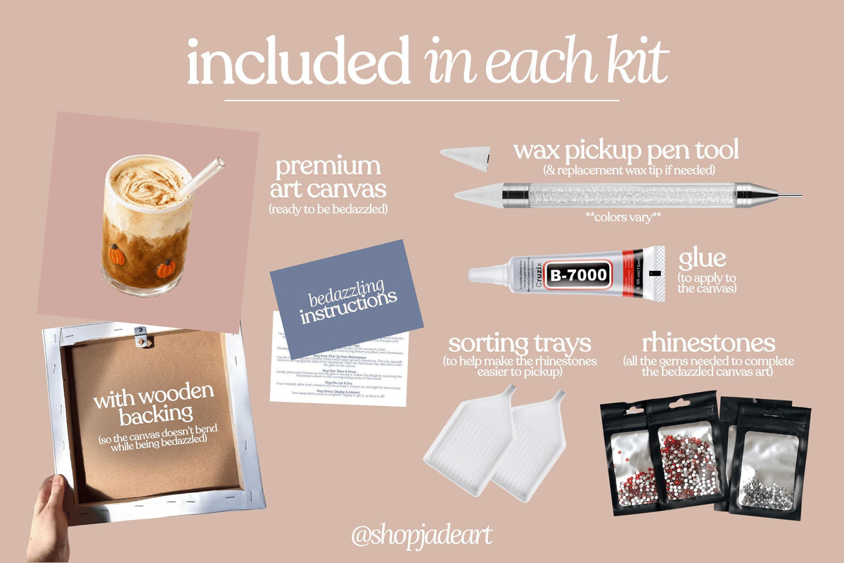 Pumpkin Spice Latte Bedazzle Canvas Kit