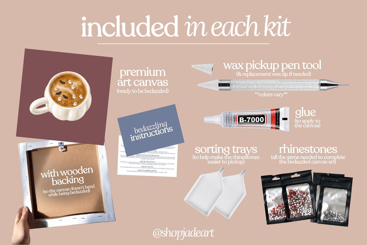 Autumn Drink Bedazzle Canvas Kit