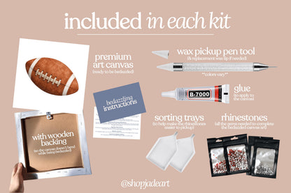 Football Bedazzle Canvas Kit