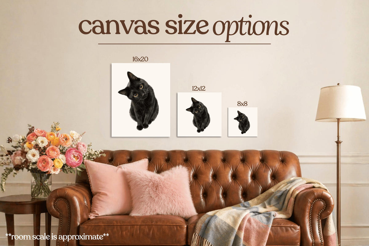 Black Kitten Bedazzle Canvas Kit