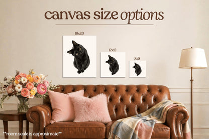 Black Kitten Bedazzle Canvas Kit