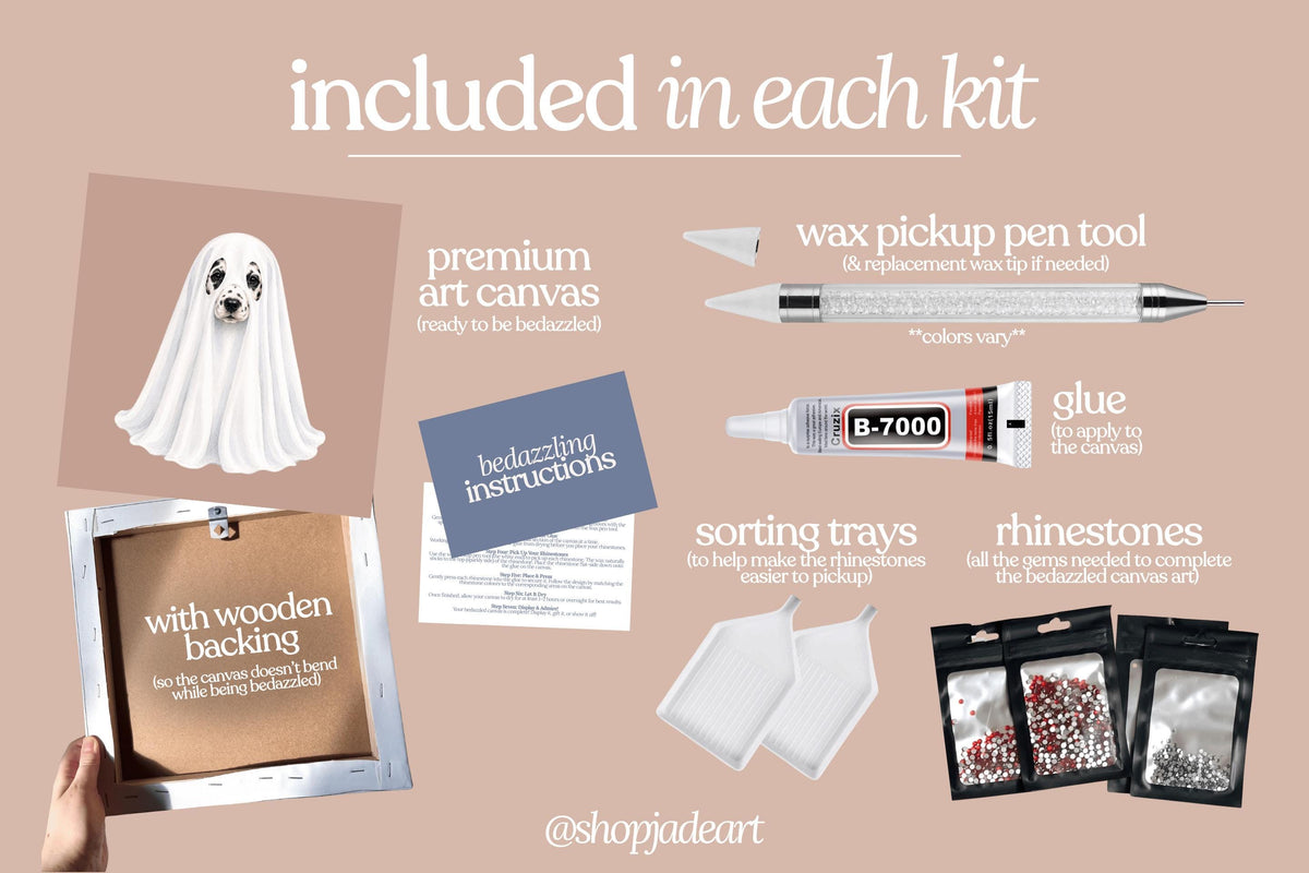 Spooky Dalmation Bedazzle Canvas Kit